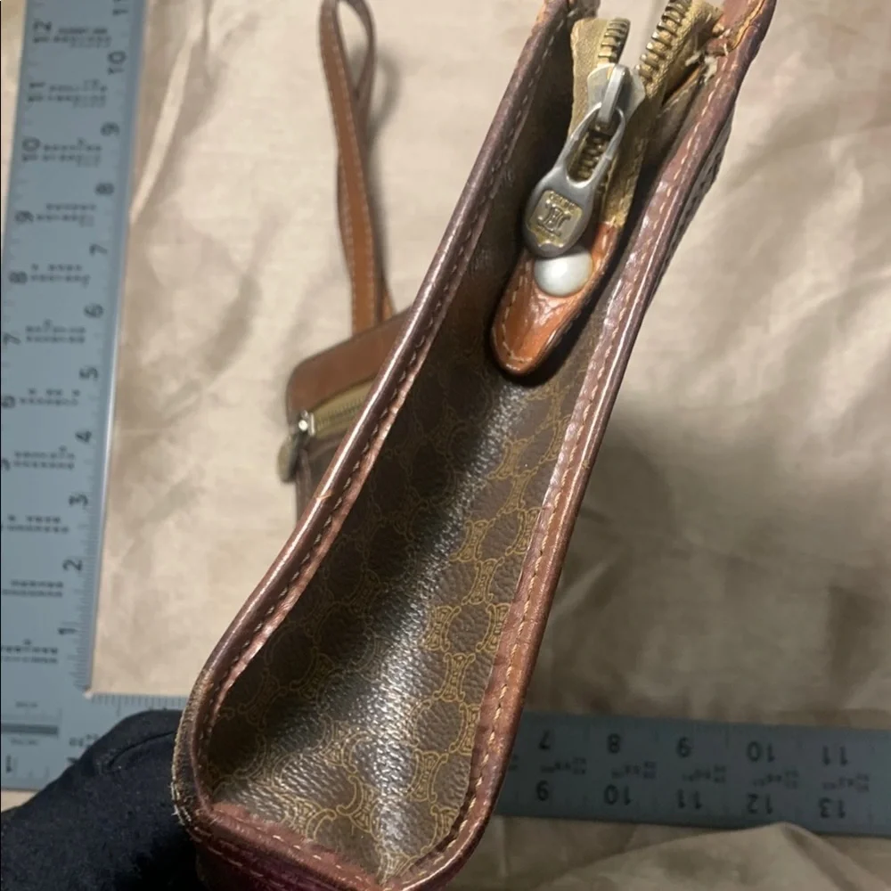 Luxurious Celine Brown Messenger oversized Macadam Pouch